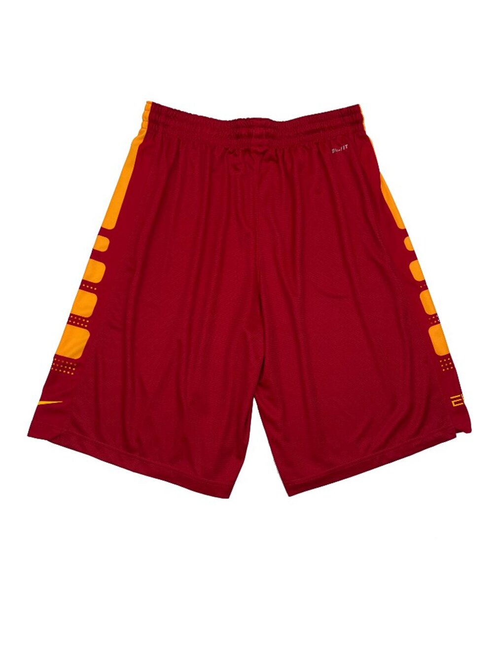 Nike NWT NEW Elite Dri Fit Basketball Shorts crimson red gold Mens XXL 2XL 2X - Picture 4 of 6